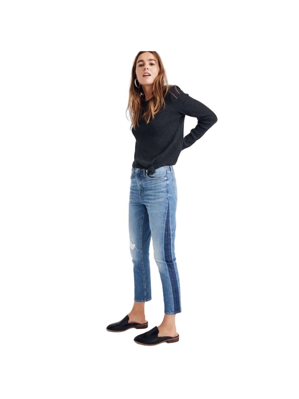 Madewell High-Rise Cropped Slim Boyjean size 25 Raebrook Wash Eco Edition